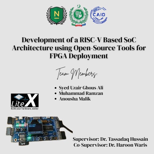 Development of a RISC-V Based SoC Architecture using  Open Source Tools for FPGA Technology